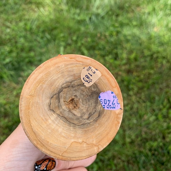 Vintage Hand Carved Olive Wood Wooden Vases Camel Palm floral star Plants Israel - Picture 9 of 10